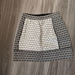 J. Crew black patterned skirt Size: 0